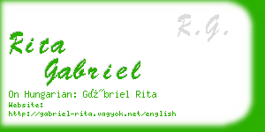 rita gabriel business card